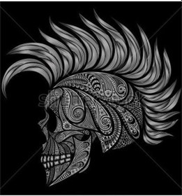 Resim Buffalo Bandana Punk Skull Siyah 