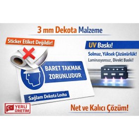 Resim otovoo Transpalet Üzerine Binmek Yasaktir 25x35cm 3mm Dekota 