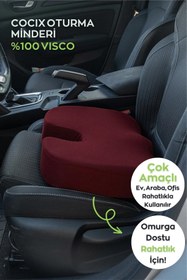 Resim Viscomina Oto Koltuk Minderi Ortopedik Cocix Oturma Minderi 