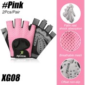 Resim Liangduo Shop XG08-PEMBE Tarzı M Boyutu Hava Spor Salonu Egzersiz Eldiveni Erkek Kadın Nefes Bisiklet Eldiveni Fitness Eğitimi Halter Asılı Çekme Ups Tırmanma (Yurt Dışından) 
