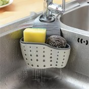 Resim Ayarlanabilir Snap-On Mutfak Lavabo Organizatörü - Süngerler, Fırçalar ve Temizlik Araçları için Yer Tasarruflu Asılı Süzgeç Sepeti, Verimli Tahliye için Çok Bölmeli Dayanıklı Plastik Tasarım, Çizik Sepet | Delikli Tasarım | Sağlam Plasti 
