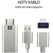 Resim Android 1080P Görüntü Aktarım Hdtv Hdmi Kablosu 