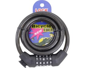 Resim T. Concept Tonyon Dayanıklı Güçlendirilmiş Çelik Halat 5 Şifreli Bisiklet Kilidi 12X 150 cm 