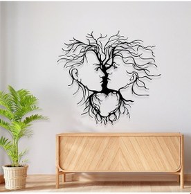Resim Romantik Tablo Kadın Ve Erkek Temalı Metal Tablo 
