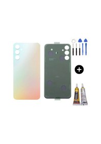 Resim Samsung A34 Uyumlu Arka Pil Kapağı Beyaz + Montaj Seti Çok Renkli 