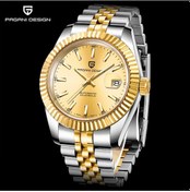 Resim Pagani Design Pd-1645 Datejust Yeni Mekanik Erkek Kol Saati Otomatik Retro Saatler Erkek Su Geçirmez Çelik Saat Gold 