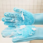 Resim 2 adet Pet Banyo ve Masaj Fırçası Eldiven - Köpekler ve Kediler için Yumuşak Silikon, Bakım, Şampuanlama ve Spa Kullanımı için İdeal - Mükemmel Anneler Günü Hediyesi, Masaj Aracı | Eğlenceli Tasarım | Yumuşak Silikon Malzeme 