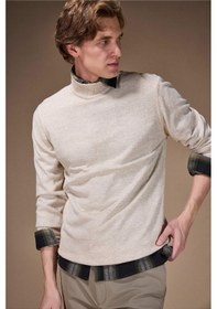 Resim Defacto Slim Fit Dar Kesim Balıkçı Yaka Basic Düz Triko Kazak R1127az25wnbg300 Bej 