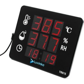 Resim Inkatech TR915 Dijital Termo&Higrometre Saat-Alarm-21cm Ekran 