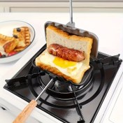 Resim 1 adet Sandviç Kızartma Tavası, Alüminyum Fırın Tepsisi Flip Kızartma Tavası, Sandviç Makinesi, Izgara Peynir, Pankek, Omlet, Sıcak Köpekler, Ekmek ve Tost için Uygun, Restoranlar için Mutfak Aletleri, Yiyecek Kamyonları 