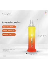 Resim Tpu Açık Spor Şişe Katlanır Yumuşak Şişe İçecek Taşınabilir Su Şişesi Koşu Kamp Yellow Orange 250ml Yellow Orange 250ml 