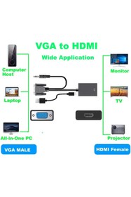 Resim DNR Bilişim Vga Input(giriş) & Hdmı Output (çıkış) 1080p Hd Video Converter Micro Usb Power Güç Girişli 