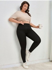 Resim Reka Moda Kadın Yüksek Bel Dalgıç Spor Tayt Siyah 