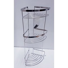 Resim Banyo Monza 304 Paslanmaz Lüx 3 Lü Köşe Şampuanlık-Süngerlik ( Banyo Monza) 