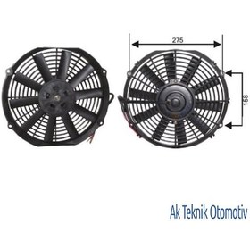 Resim Fan Motoru 24V Universal Pervaneli 11 Inch 280Mm 504628122 