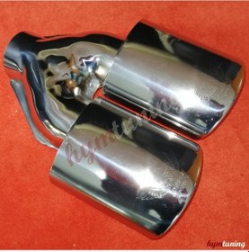 Resim 105lik Egzoz Ucu Slk Çiftli. Basık Egzoz Çift Çıkışlı 