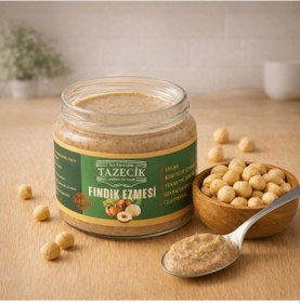 Resim Ustagıda Tazecik %80 Fındık Ezmesi 300 Gram Glütensiz - Vegan 