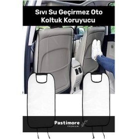 Resim Premium 2 Adet Pvc Araç Kir Leke Örtüsü Koltuk Arkası Koruyucu Oto Çocuk Şeffaf Kılıfı - 2 Adet 