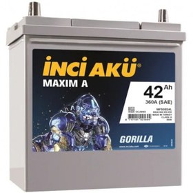 Resim İNCİ 12V 42 AH Amper ASIA İNCE KUTUP AKÜ 