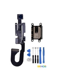 Resim Apple Uyumlu iPhone 7 Iç Kulaklık Ahize Üst Hoparlör + Ön Kamera Sensör Filmi Mikrofon Flexi + Montaj Set 