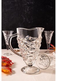 Resim Mest La Rose 7 Parça Sürahili Su Bardağı Takımı - Sofranızın Gözdesi Şeffaf 