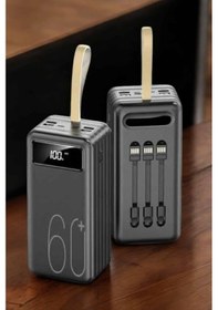Resim Powerbank 60.000 Mah 4 Portlu Uzun Şarj Süreli Dijital Göstergeli 