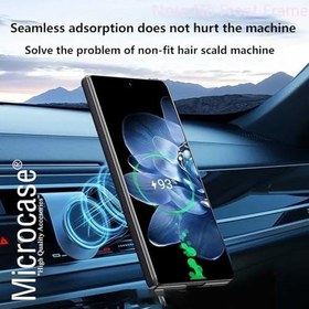 Resim Microcase Xiaomi Mi Mix Fold 4 için Deri Desenli Plastik Koruma Kılıf - AL3156 Siyah 
