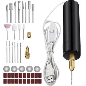 Resim Elektrikli Reçine Delme Seti, Çoklu Ekler Dahil - Delme, Parlatma ve Oyma için DIY El Sanatları ve Takı Yapımı, Anahtarlı Elektrikli Mini Matkap, Reçine Döküm Kalıbı, DIY Anahtarlık, El Sanatları Yapımı, Reçine Plastik Ahşap Polimer Kil Takı Anahtarlık Kolye Yapımı İçin Kullanılır 