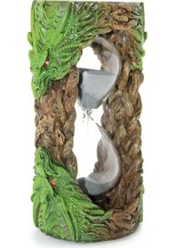 Resim Feng Şui Kum Saati Dragon Ejderha Polyester Cam Feng Şui Yeşil 