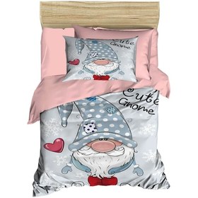Resim Dijital Baskılı 3d Pamuklu Yenidoğan Bebek Nevresim Takımı Cute Gnome Pink 