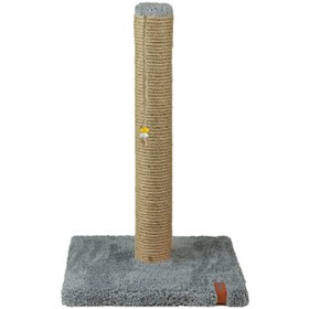 Resim 52cm Lüx Tırmalama Tahtası Catnipli Jüt Tırmalama Gri Minder Yüzey 