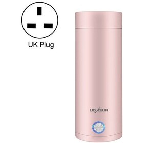 Resim Ugasun Seyahat Taşınabilir Mini Elektrikli Isıtmalı Su Bardağı, Renk: Uk Fiş Pembe 400 ML 