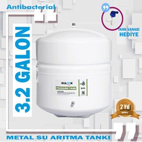 Resim Sulook Su Arıtma Cihazı 12 Lt 3.2 Galon Çelik Su Arıtma Deposu Tankı 