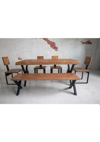 Resim Deryawood Deryawood Masif Ağaç Yemek Masası 240*85 Cm 