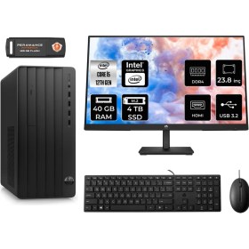 Resim Hp Pro Tower 290 G9 Intel Core I5 12500 40GB 4tb SSD 23.8" Fhd Monitör 6D3A5EA Fdos Masaüstü Bilgisayar & Per4 USB Bellek 6D3A5EAMNT340 