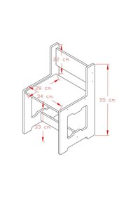 Resim Minera 4-6 Yaş Martı Model Ahşap Montessori Aktivite Çalışma Sandalyesi (1 Sandalye) 