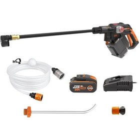 Resim Worx WG633E 20V 4.0Ah Li-ion 56 Bar Kömürsüz Basınçlı Yıkama Tabancası + 2 Parça Yıkama Seti 