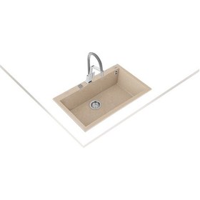 Resim Teka Forsquare 72.40 Tg Tek Hazneli Tegranite+ Eviye - Avena Bej - 115230002 