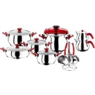 Resim Falez Siyah İnci 18 Parça Paslanmaz Çelik Çeyiz Takımı Fcyzs 1004 