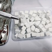 Resim 1cm Mini Tofu Blok Manikür Gradyan Sünger Tap Jel Özel Allık Allık Küçük Kare Kazıma Kalemi Malzemeleri 