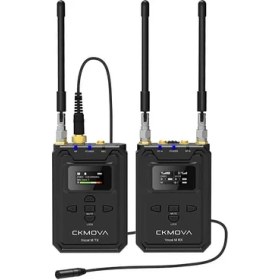 Resim Ckmova Vocal M V1 Profesyonel Uhf Çift Kanallı Kablosuz Mikrofon Verici ve Alıcı Seti 