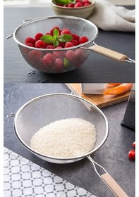 Resim Ahşap Saplı Süzgeç / 22 Cm 