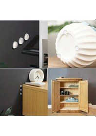 Resim Mobilya Dolap Kapağı Ses Önleyici Cam Kesme Tahtası Ayağı Şeffaf Yapışkanlı Stoper Ayak 21 Adet 