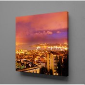 Resim Şehir Manzarası Kanvas Tablo 130x130cm 