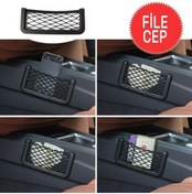 Resim otopaspascım Yapışkanlı Çok Amaçlı Araç Telefon Tutucu - Fileli Ceplik - File (20 Cm X 9 Cm) 