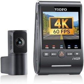 Resim Viofo A329S 2 Kameralı Ön+Arka 4K 60FPS+2K Wi-Fi 6 HDR STARVIS 2 Sensör GPS'li SSD Destekli Araç Kamerası | 4K Ön + 2K Arka, Çift STARVIS 2 Sensör, Düşük Işık Netliği, Güç Tasarruflu Park Modu, GPS ve 4 TB'a Kadar SSD Desteği 