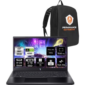 Resim Acer Nitro V 15 Intel Core I7 13620H 8gb 2tb SSD RTX4050/6GB 15.6" Fhd 144Hz W11P Taşınabilir Bilgisayar & Per4 Çanta NHQNBEY005P384 
