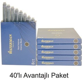 Resim Waterman Dolma Kalem Kartuşu Mürekkebi Siyah 40 Lı Paket S0110850 