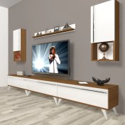 Resim Decoraktiv Eko 270TA Mdf Retro Tv Ünitesi Tv Sehpası - Ceviz - Beyaz 