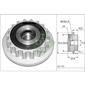 Resim Ina Alternatör Kasnağı Klima Kaplini Transporter T5 2.5 Td-touareg 2.5 Tdı Axd-bpj 